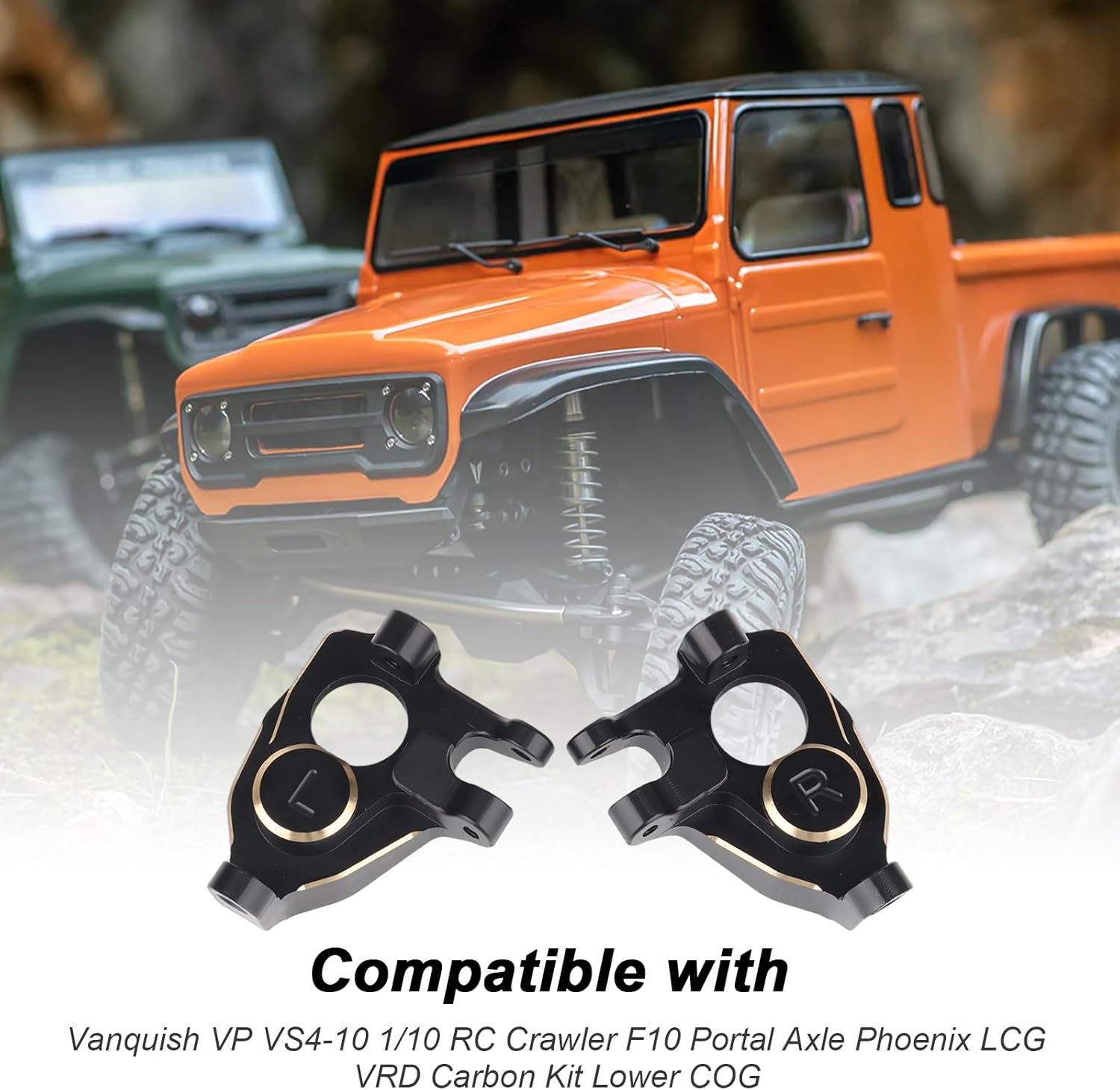 HobbyPark Brass Steering Knuckle Counterweights Weights (100g) for Vanquish VP VS4-10 1/10 RC Crawler F10 Portal Axle Phoenix LCG VRD Carbon Kit Lower COG Upgrades Parts